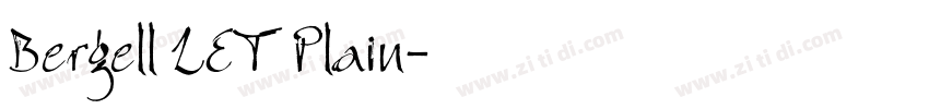 Bergell LET Plain字体转换